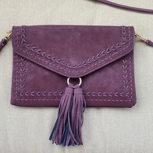 Burgundy crossbody purse/clutch. Excellent condition.